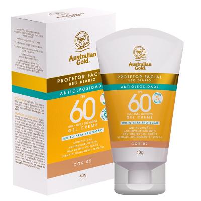 Protetor solar Facial com Cor Gel Creme Australian Gold