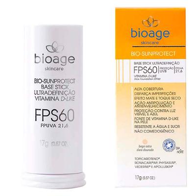 Protetor Solar Facial Stick Bioage Bio Sunprotect - FPS 60 - 17g
