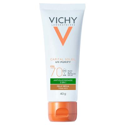 Protetor Solar Facial com Cor Vichy – Capital Soleil Purify