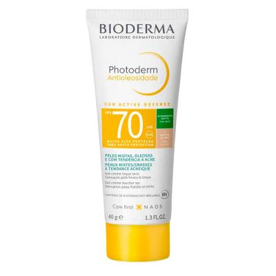 Protetor Solar Facial Antioleosidade com Cor Bioderma Photoderm FPS 70