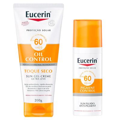 Eucerin Sun Kit - Protetor Solar Corporal Toque Seco FPS60 + Protetor Solar Facial Pigment Control FPS60