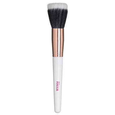 Pincel para Base Líquida Ricca Rose Gold Duo Fiber