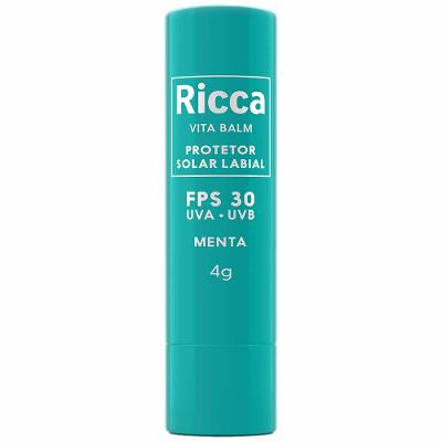 Protetor Solar Labial Ricca Menta FPS 30