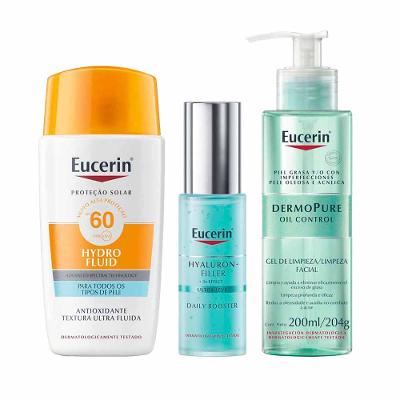 Eucerin Kit - Protetor Solar + Gel Hidratante + Gel de Limpeza Facial