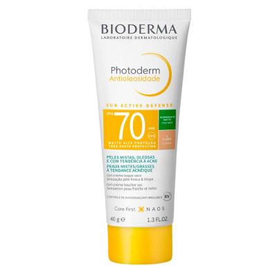 Protetor Solar Facial Antioleosidade com Cor Bioderma Photoderm FPS 70