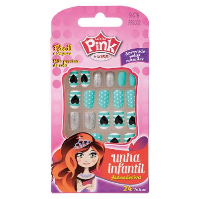 Unhas Postiças Infantil Kiss NY Pink