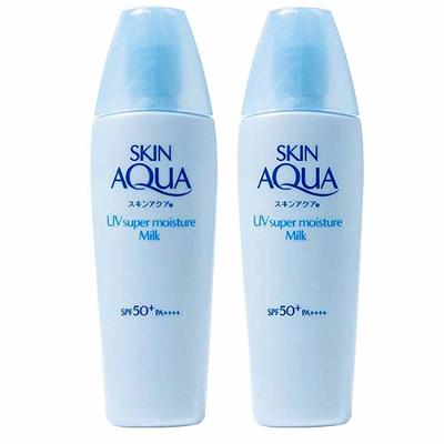 Skin Aqua Protetor Solar Super Moisture Milk FPS50 Kit com 2 Unidades