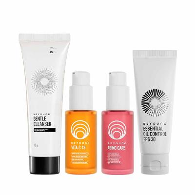 Beyoung Kit - Gentle Cleanser + Vita C 18 + Aging Care + Essential Oil Control FPS 30 para Rejuvenescimento Facial
