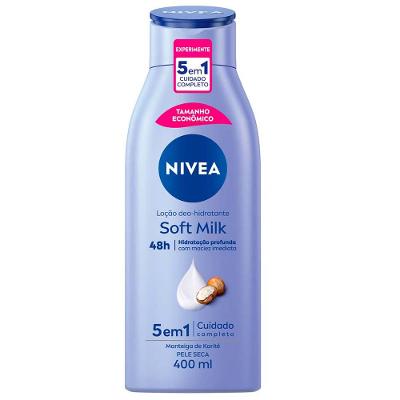 NIVEA Loção Hidratante Corporal  Soft Milk  Hidratação Profunda