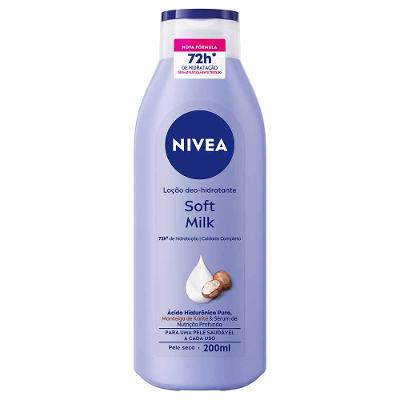 NIVEA Loção Hidratante Corporal  Soft Milk  Hidratação Profunda