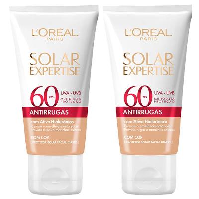 L'Oréal Paris Solar Expertise Antirrugas Kit – 2 Protetores Solares com cor FPS60
