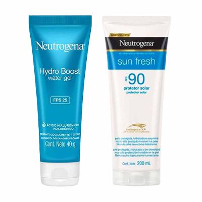Neutrogena Kit – Hidratante Hydro Boost Water Gel FPS25 + Protetor Solar Sun Fresh FPS90