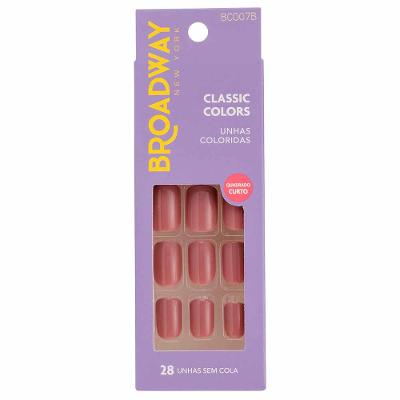 Unhas Coloridas Kiss NY Broadway Smoothie Quadrado Curto