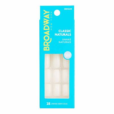 Unhas Naturais Kiss NY Broadway Quadrado Médio