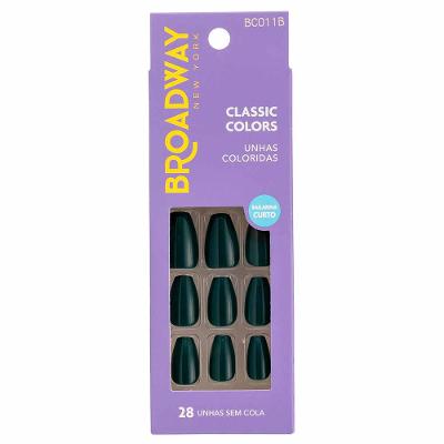 Unhas Coloridas Kiss NY Broadway Oatmeal Bailarina Curto
