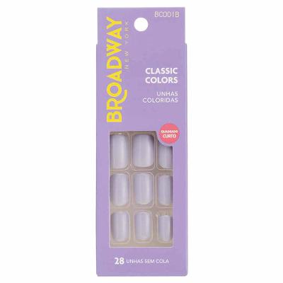 Unhas Coloridas Kiss NY Broadway Yogurt Quadrado Curto