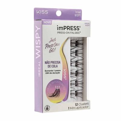 ImPRESS Press-on Falsies Irreal Wispy Kit - 12 Cílios Postiços + 1 Mini Aplicador