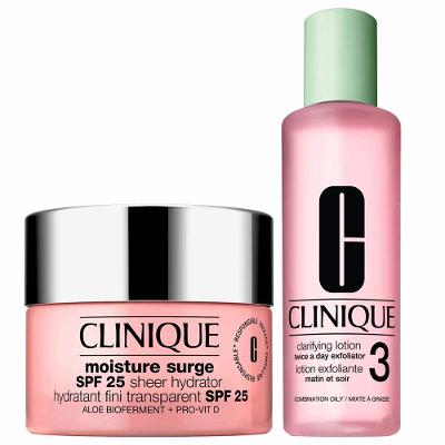 Clinique Hidratante Facial Moisture Surge + Loção Renovadora Clarifying Lotion Kit Presenteável