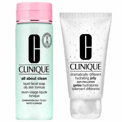 Clinique Sabonete Líquido Oily Skin + Gel Hidratante Facial Dramatically Kit Presenteável
