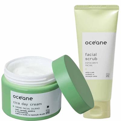 Océane - Creme Facial Diurno + Esfoliante Facial Kit Presenteável