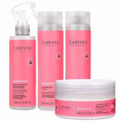 Cadiveu Glamour Kit – Shampoo + Condicionador + Máscara + Fluído