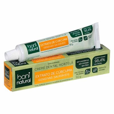 Creme Dental Boni Natural Hortelã & Cúrcuma