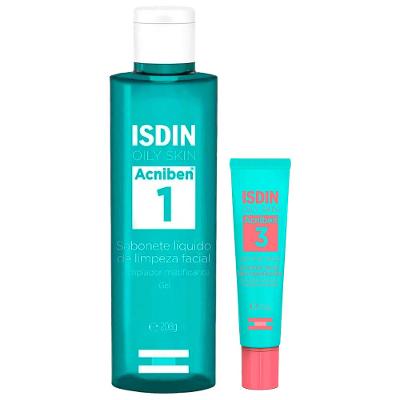 Isdin Acniben Kit - Sabonete Líquido Facial + Gel Secativo para Espinhas