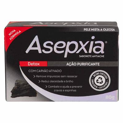 Asepxia Sabonete Facial em Barra Detox Ação Purificante