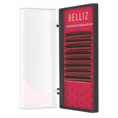 Cílios para Alongamento de Sombrancelha Belliz -  010 Castanho Médio