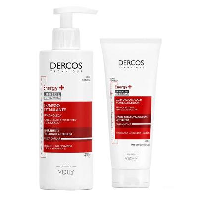 Vichy Dercos Kit – Shampoo Estimulante + Condicionador Energizante Antiqueda