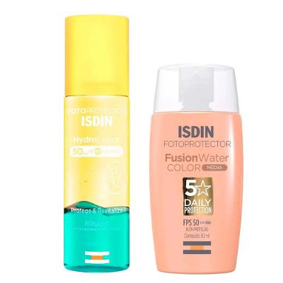 Isdin Kit – Protetor Solar Corporal Hydrolotion + Protetor Facial Fusion Water 5 Stars Color