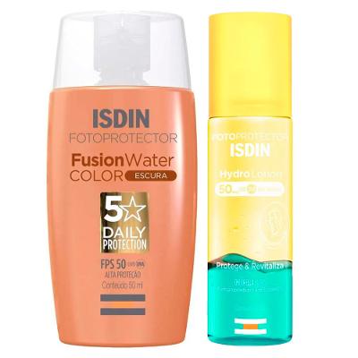 Isdin Kit – Protetor Solar Corporal Hydrolotion + Protetor Facial Fusion Water 5 Stars Color
