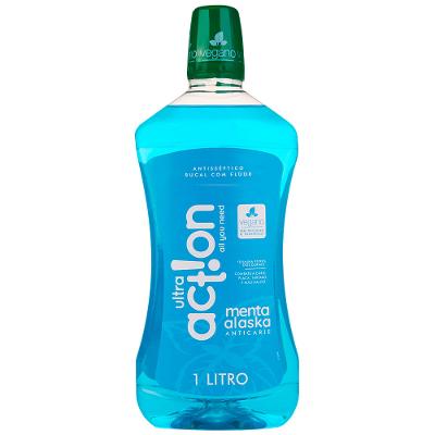 Antisséptico Bucal Com Flúor Ultra Action Menta Alaska Anticárie