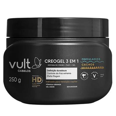 Creogel 3 em 1 Vult Ondulados e Cachos
