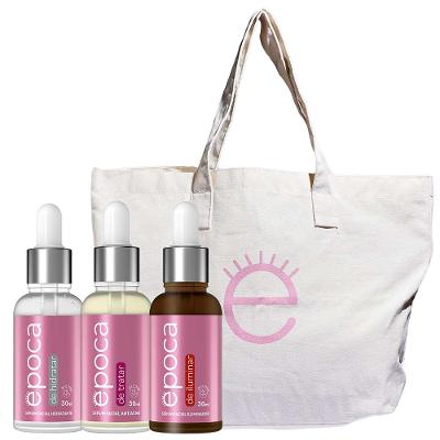 Época by Dermage Kit – Época de Hidratar 30ml + Época de Iluminar 30ml + Época de Tratar 30ml + Ecobag Época Cosméticos