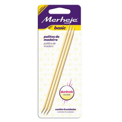 Palitos Basic Merheje - Palitos de Madeira para Unhas