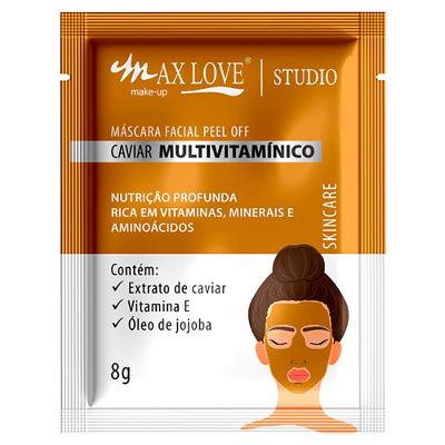 Máscara Facial Peel Off Max Love Sache Caviar Multivitamínico