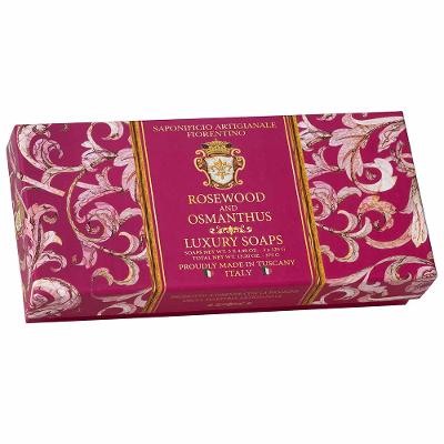 Kit Sabonete Solido Fiorentino Rosewood e Osmanthus 3x125g