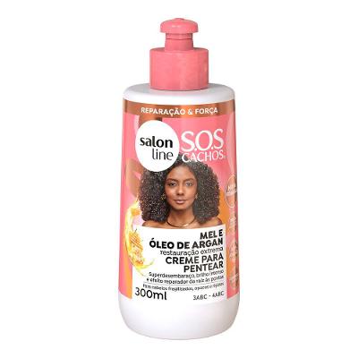 Creme para Pentear Salon Line SOS Cachos Mel e Óleo de Argan Restauração Extrema