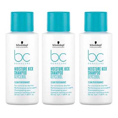 Schwarzkopf BC Clean Performance Moisture Kick Kit Travel Size - Com 3 Shampoos
