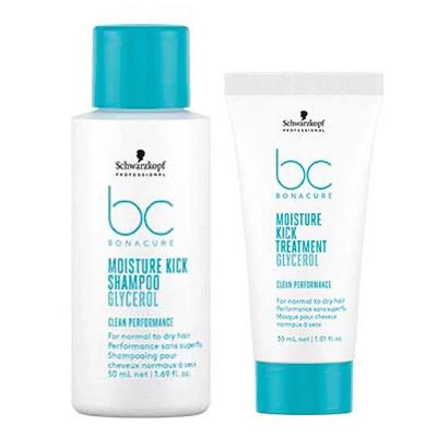 Schwarzkopf BC Clean Performance Moisture Kick Kit Travel Size - Shampoo + Máscara