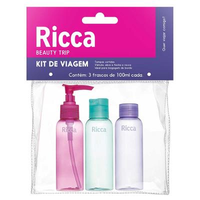 Kit de Viagem Ricca com 3 Frascos