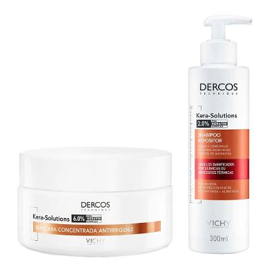 Vichy Kera Solutions Kit – Shampoo + Máscara Capilar Para Cabelos Danificados