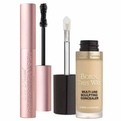 Too Faced Kit - Máscara de Cílios + Corretivo Líquido Golden Beige