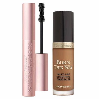 Too Faced Kit - Máscara de Cílios + Corretivo Líquido Mahogany