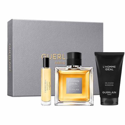 Coffret Guerlain L'Homme Idéal Kit - Perfume Masculino EDT + Shower Gel + Miniatura