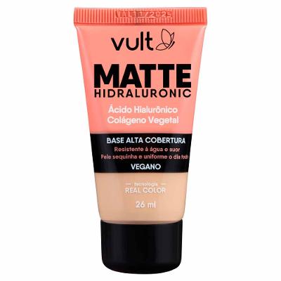 Base Líquida Alta Cobertura Vult - Matte Hidraluronic