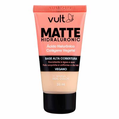 Base Líquida Alta Cobertura Vult - Matte Hidraluronic