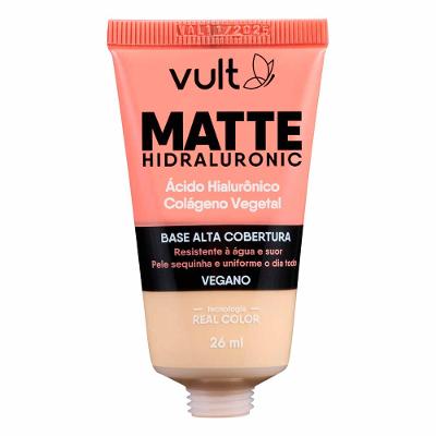 Base Líquida Alta Cobertura Vult - Matte Hidraluronic