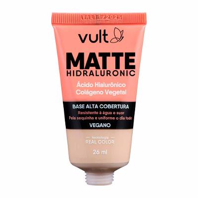 Base Líquida Alta Cobertura Vult - Matte Hidraluronic